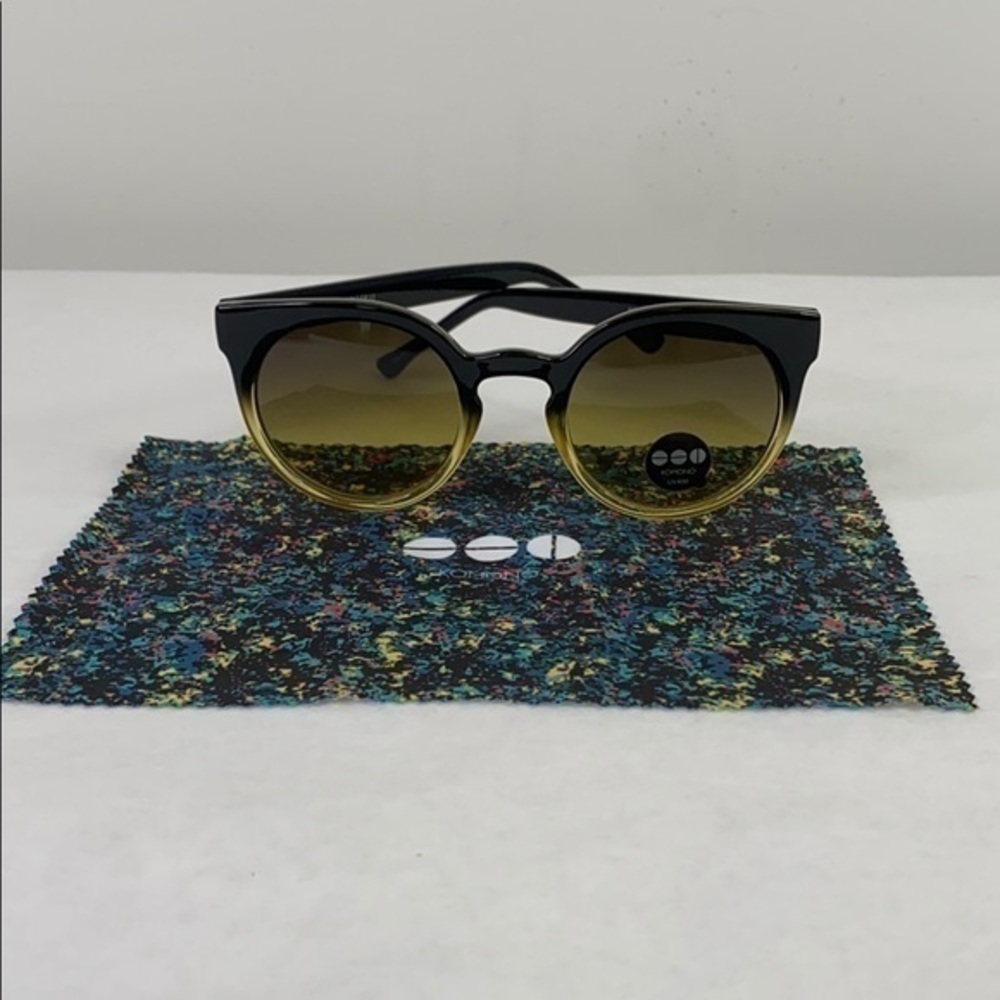 Komono Sunglasses 🕶 Lulu Black Yellow NEW Cat Eye - Picture 14 of 16